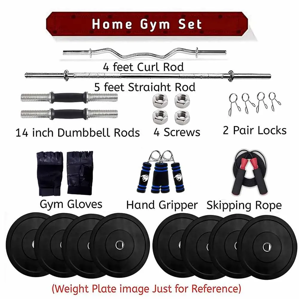 Best home gym set 50 kg rubber for home workouts