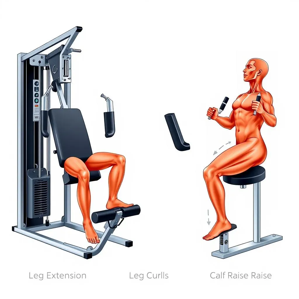 Isolation Machines: Leg Extensions, Curls, and Calf Raises for Definition